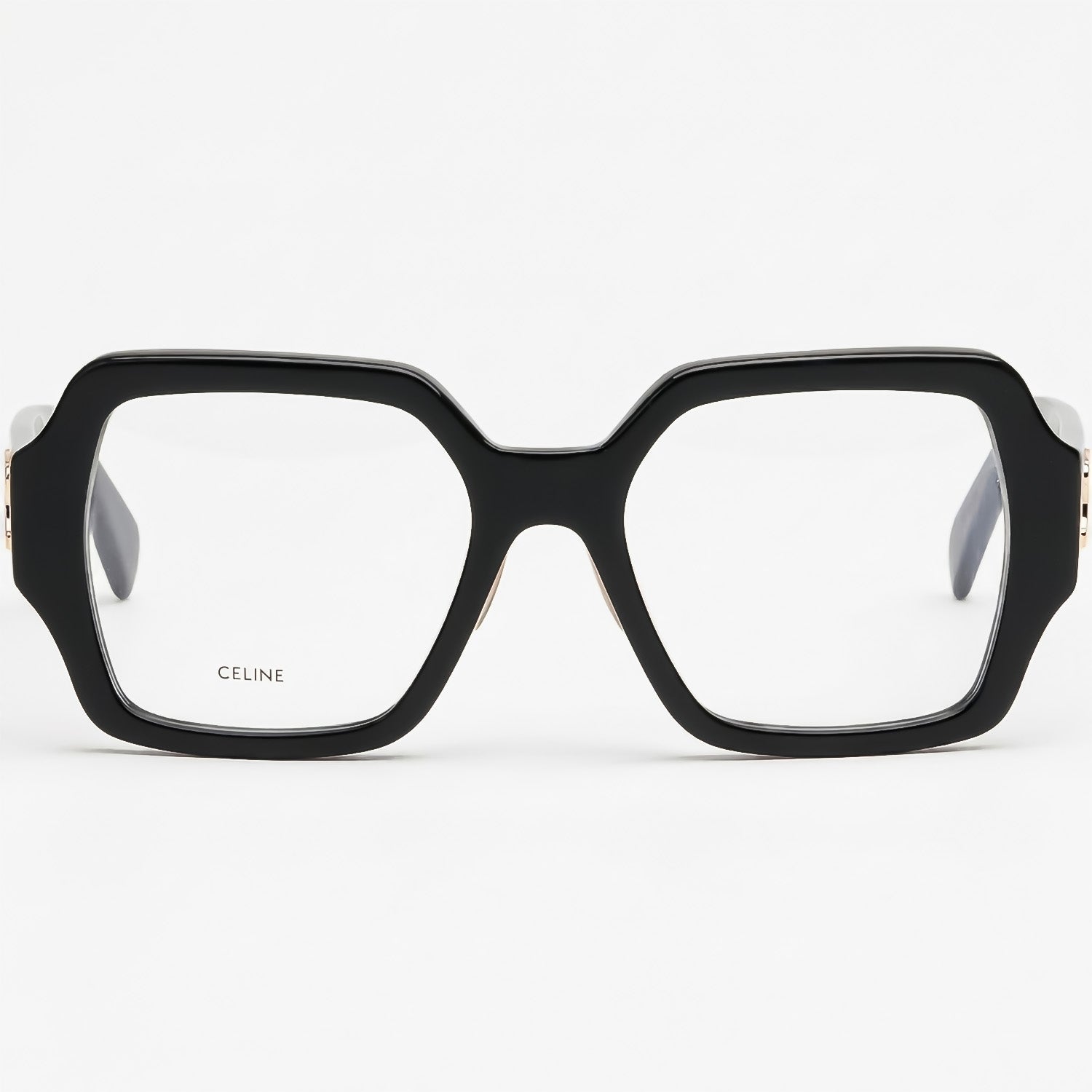 Black Celine CL50131F 001 Square Eyeglasses on a white background