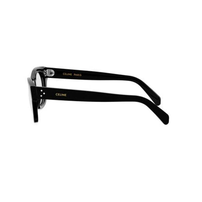 beside celine-cl50166i-001-3-dots-black-cat-eye-acetate-glasses on a white background
