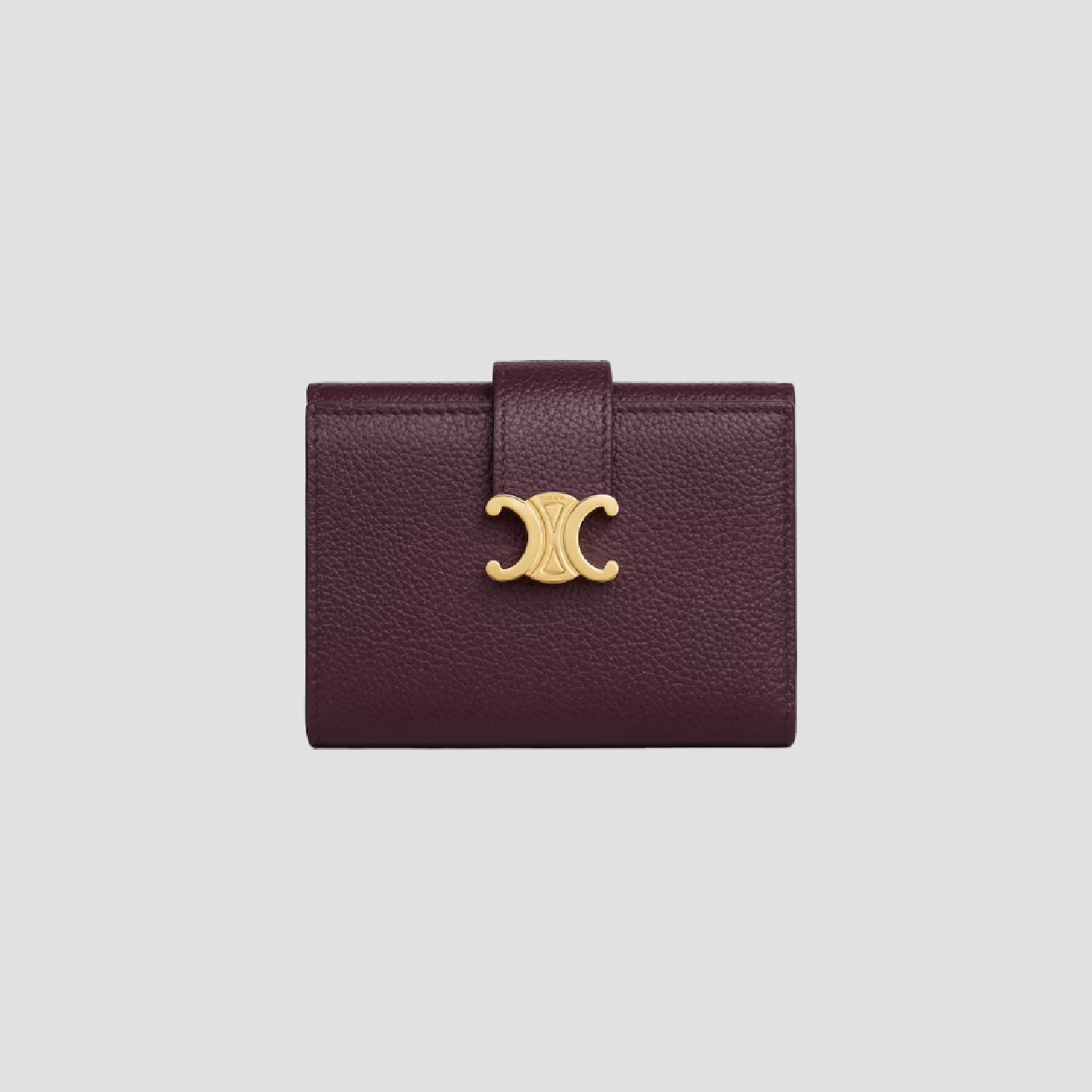 Celine Fine Strap Wallet Nino in Supple Grained Calfskin Deep Burgundy 10M963GHH.28DG