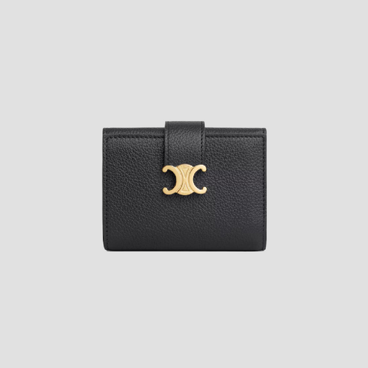Celine Fine Strap Wallet Nino in Supple Grained Calfskin Black 10M963GHH.38NO