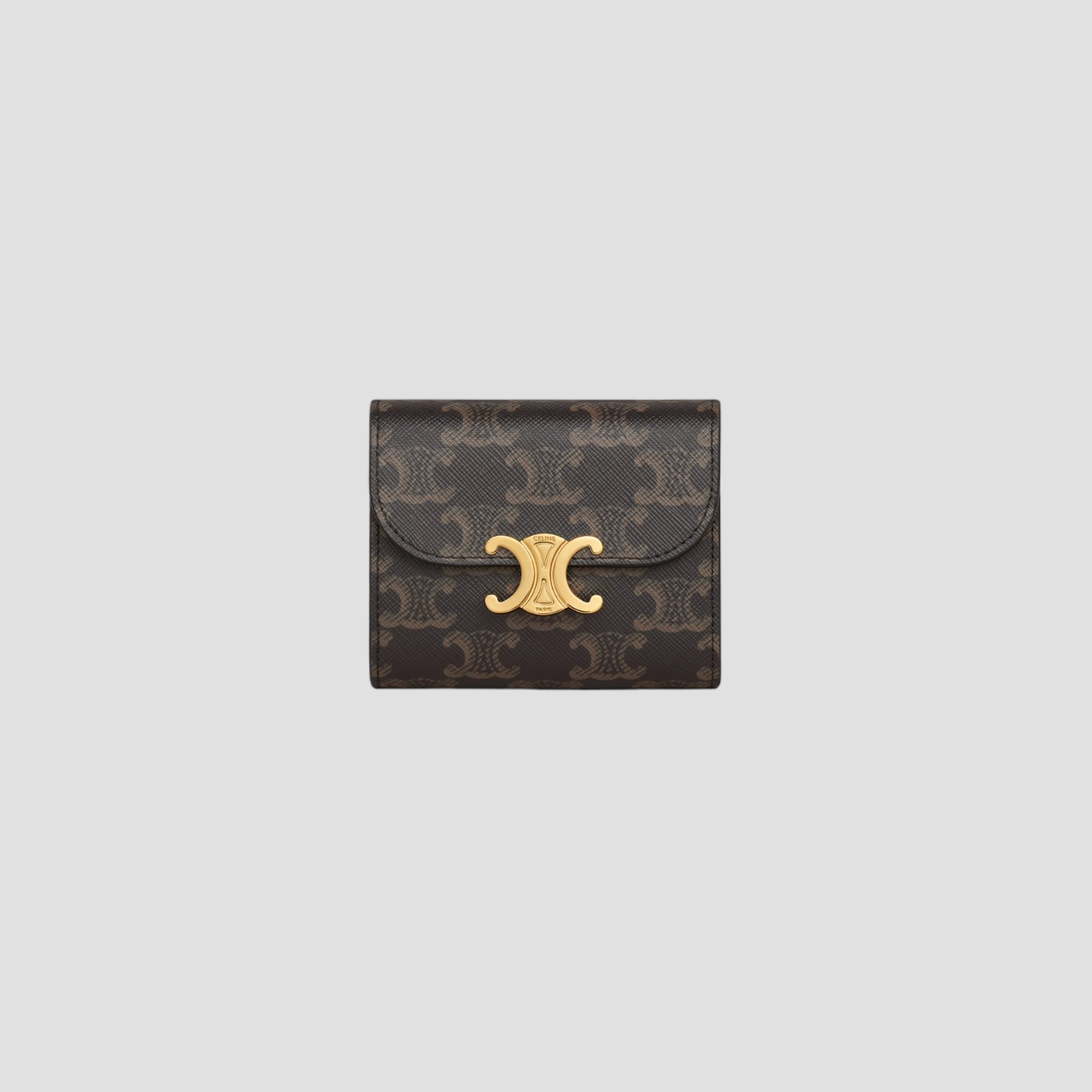 CELINE SMALL WALLET TRIOMPHE IN TRIOMPHE CANVAS TAN 10D782CQH 04LU