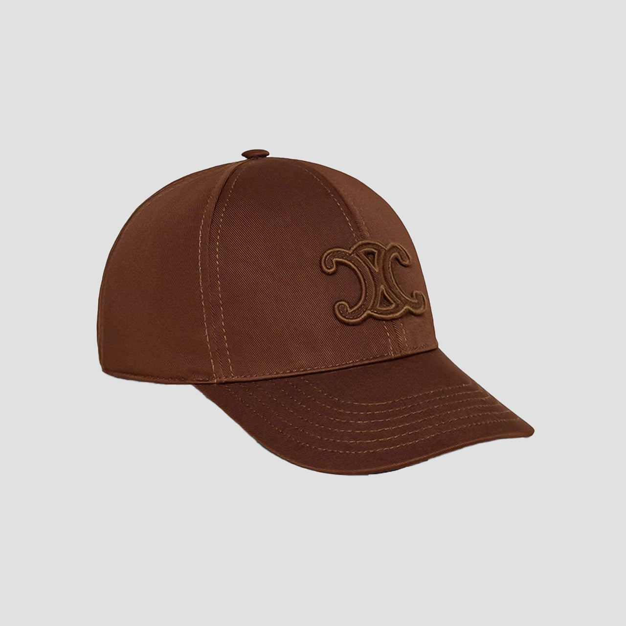 Celine Triomphe Baseball Cap in Cotton Gabardine Tiramisu 2AUG4234X.GAA7