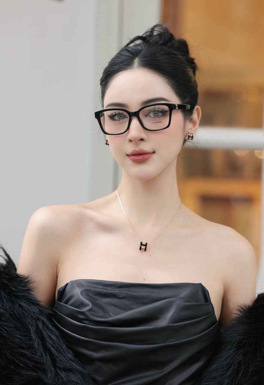 wearing CHANEL CH3451B C622 SQUARE EYEGLASSES