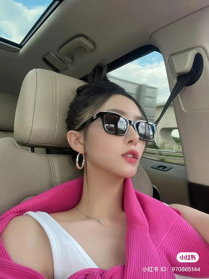 mẫu mang kính CHANEL CH5417 C534/3 BLACK BEIGE SUNGLASSES