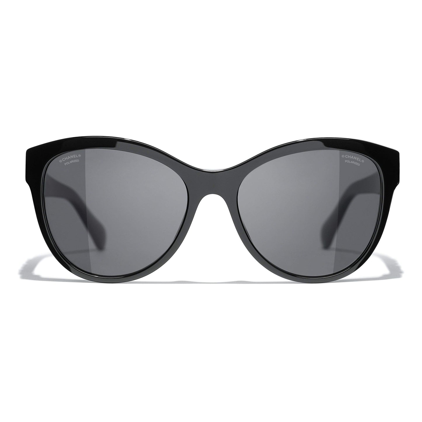 Chanel CH5458 C622T8 Round Sunglasses with dark lenses on a white background
