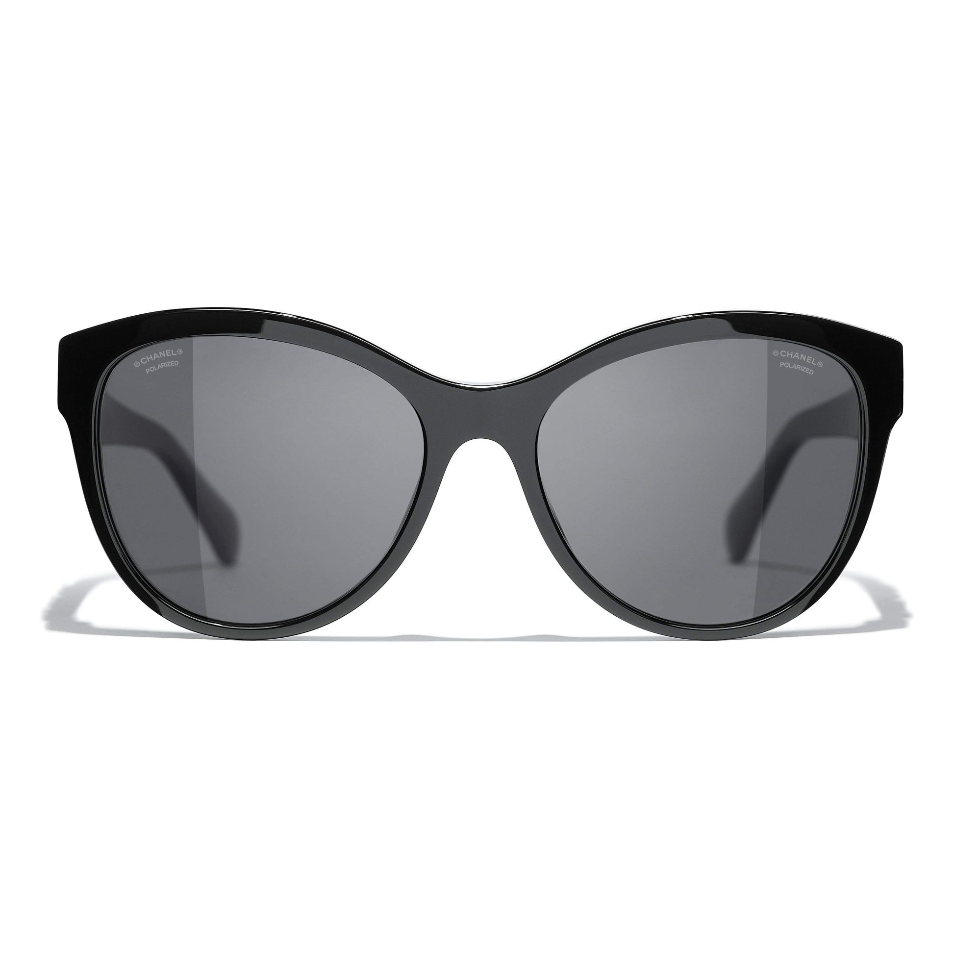 Chanel CH5458 C622T8 Round Sunglasses with dark lenses on a white background