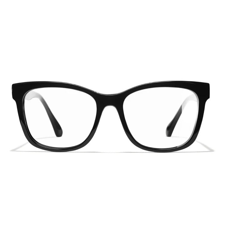 mắt kính CHANEL SQUARE EYEGLASSES IN BLACK ACETATE CH3392  authentic tại blank room hà nội, việt nam