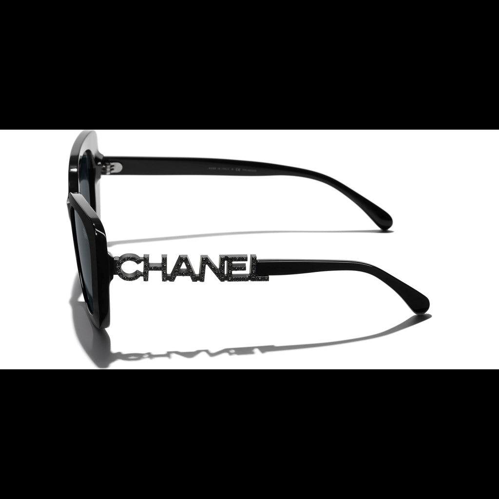 mắt kính CHANEL SQUARE SUNGLASSES IN BLACK ACETATE CH5422B chính hãng authentic tại blankroom hà nội, việt nam