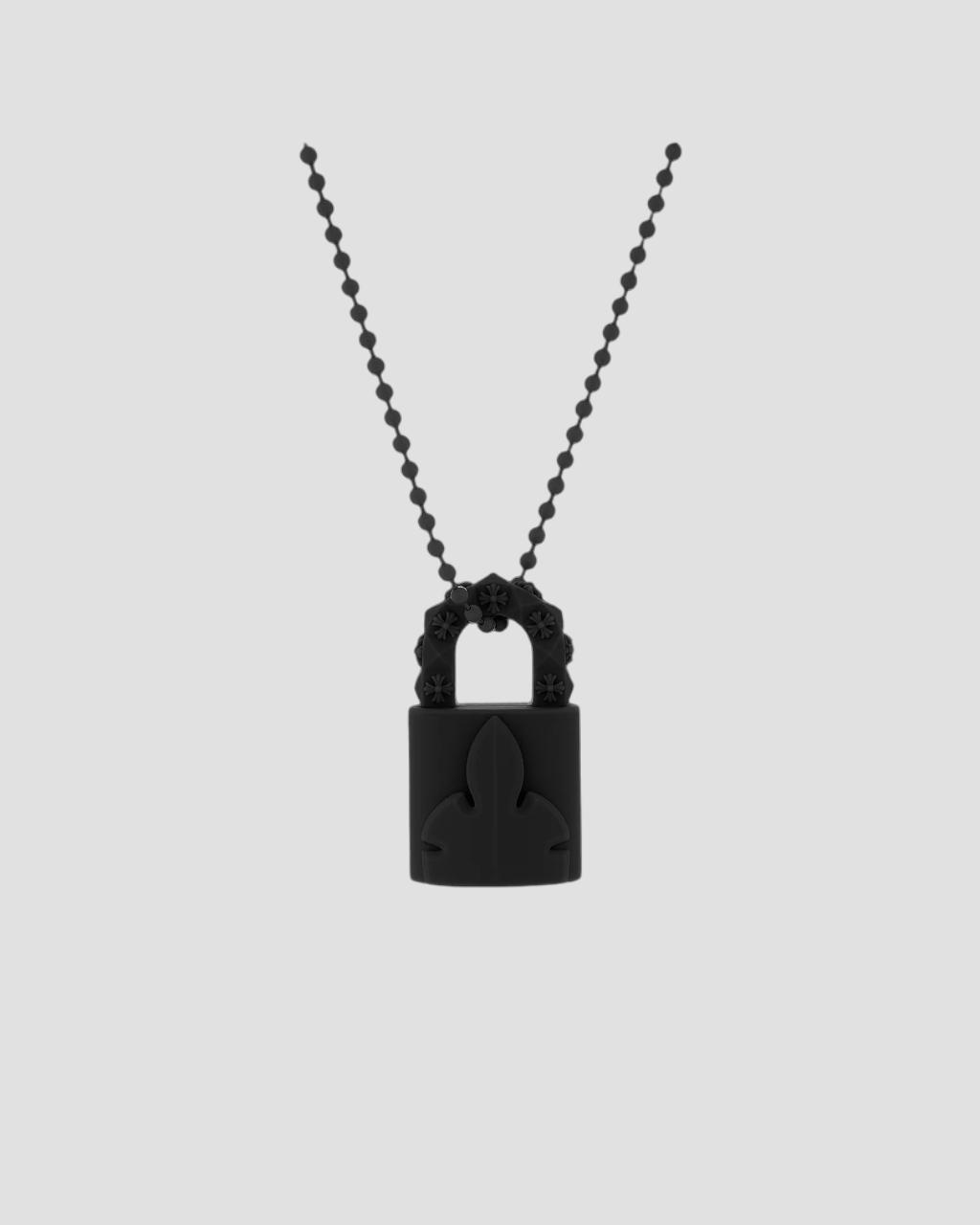 CHROME HEARTS BLACK SILICONE LOCK NECKLACE authentic tại blankroom hà nội, việt nam