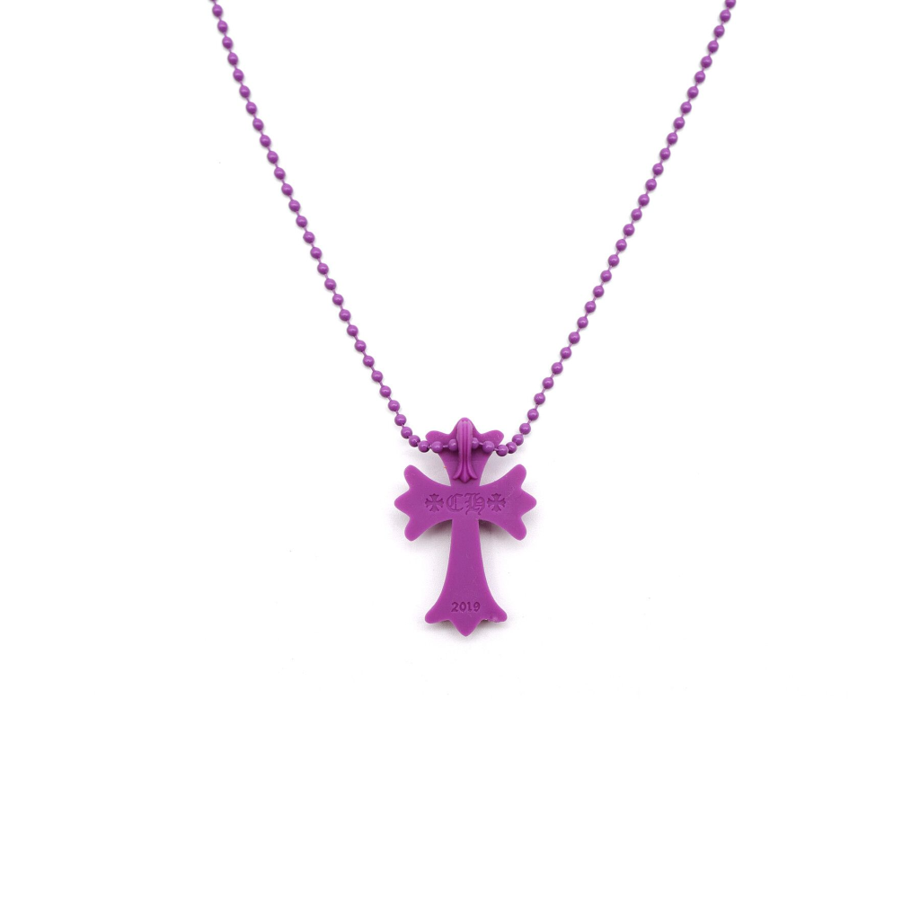 dây chuyền CHROME HEARTS CROSS SILICONE NECKLACE PURPLE authentic tại Sài Gòn, Tp Hcm