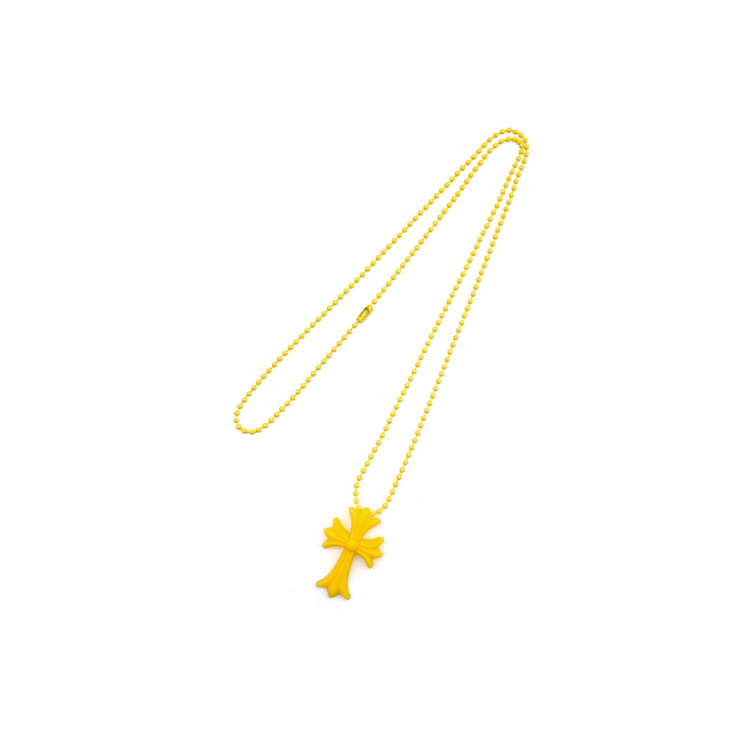 dây chuyền CHROME HEARTS CROSS SILICONE NECKLACE YELLOW authentic 