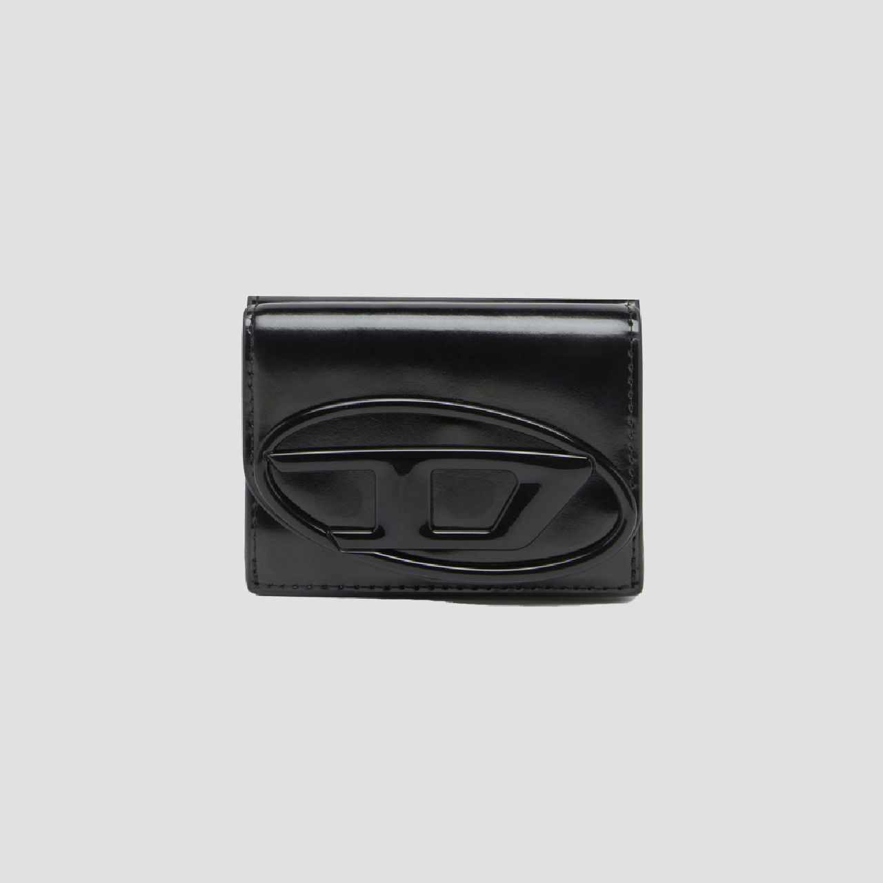 Diesel 1DR Tri Fold Coin XS II Black Wallet X09887PS202T8013