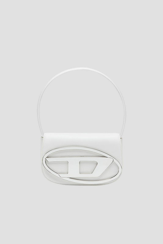 DIESEL 1DR WHITE NAPPA LEATHER BAG