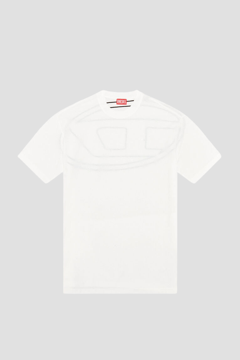 DIESEL T-BOGGY-MEGOVAL-D WHITE T-SHIRT