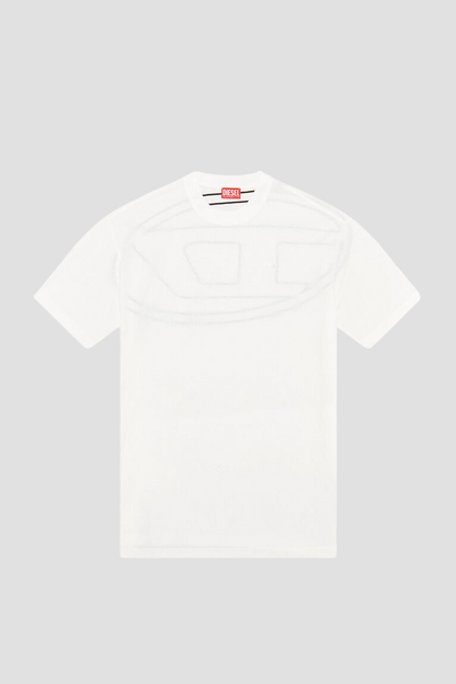 DIESEL T-BOGGY-MEGOVAL-D WHITE T-SHIRT