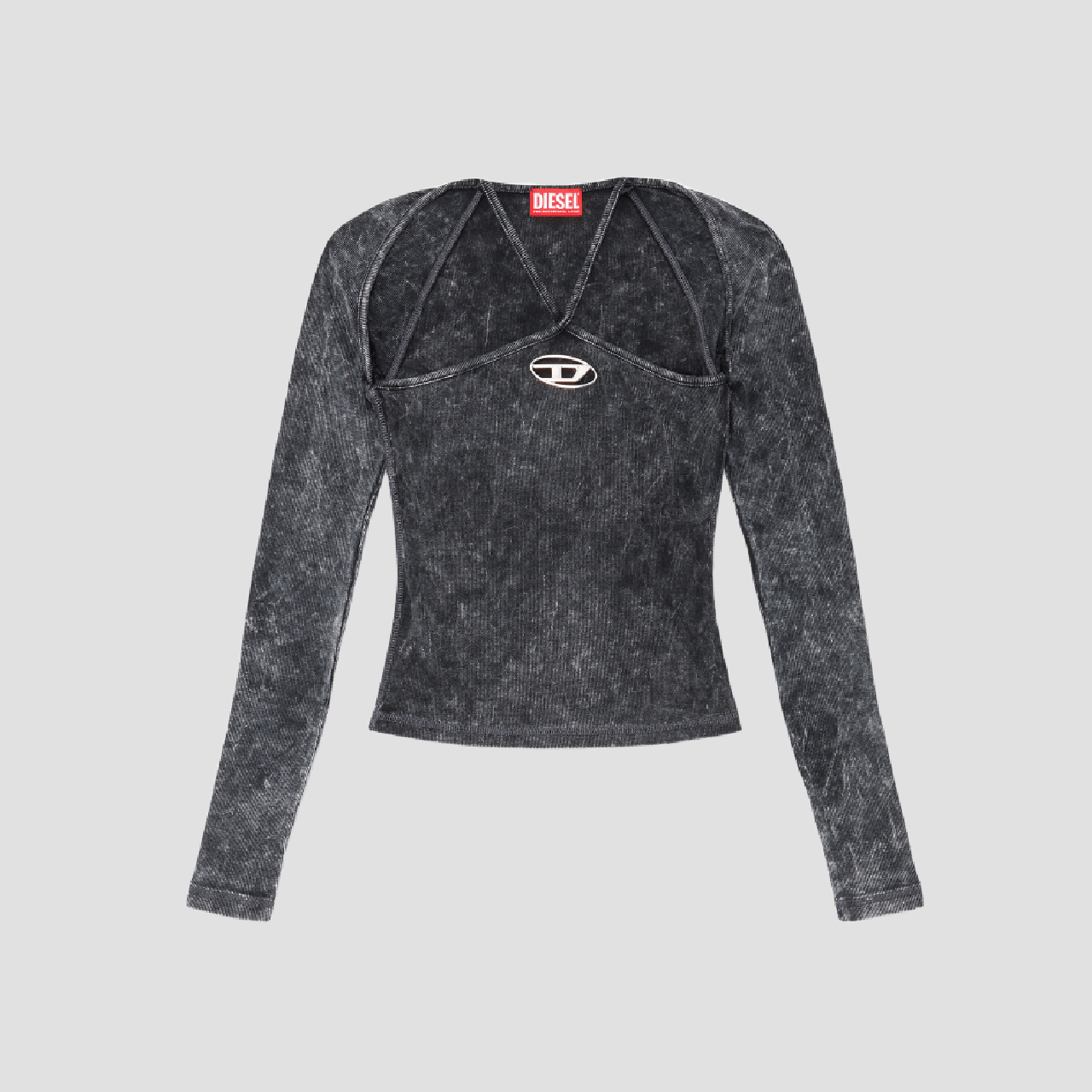 Diesel T‑MARINEL Black Long Sleeves Top A144240KHAS900