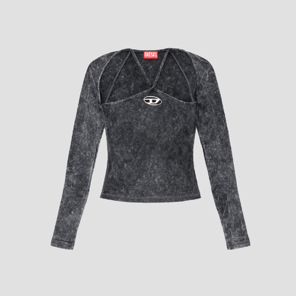Diesel T‑MARINEL Black Long Sleeves Top A144240KHAS900