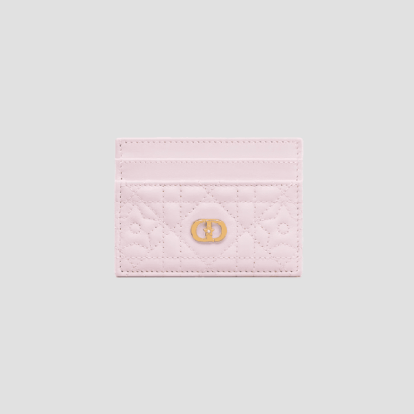 Dior Caro Freesia Pale Pink Card Holder Star Motif S5130UNTZ_M02N
