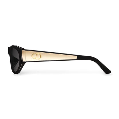 Beside Dior DiorGlow B2F 10A0 Butterfly Sunglasses with gold accents on a white background