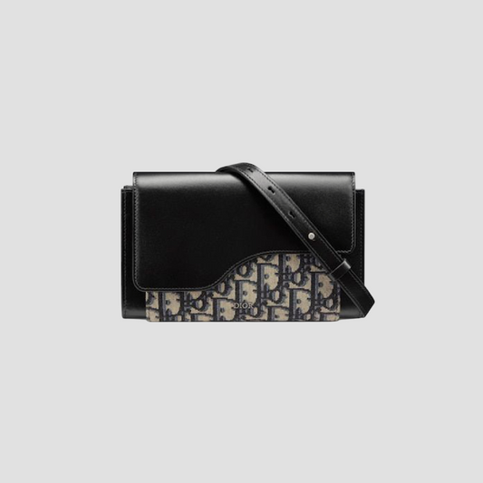 DIOR HOMME POCHETTE BANDOULIERE POUCH BLACK & BEIGE 2ADCA364TDK_H05E