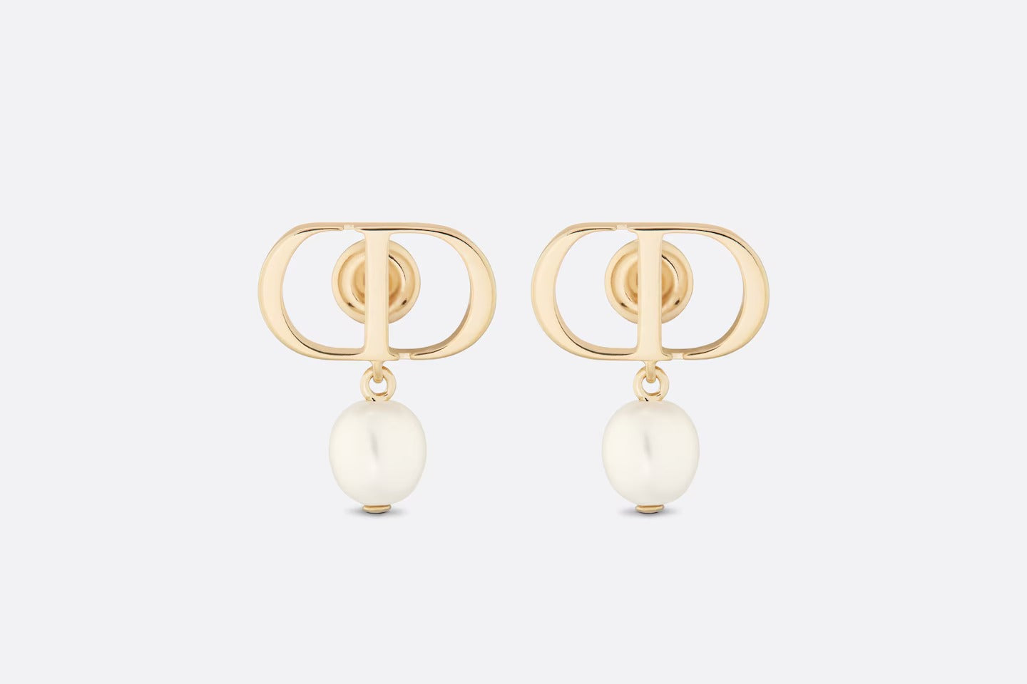 khuyên tai DIOR PETIT CD EARRINGS GOLD & WHITE E1520PTCRS_D301 authentic tại blank room việt nam