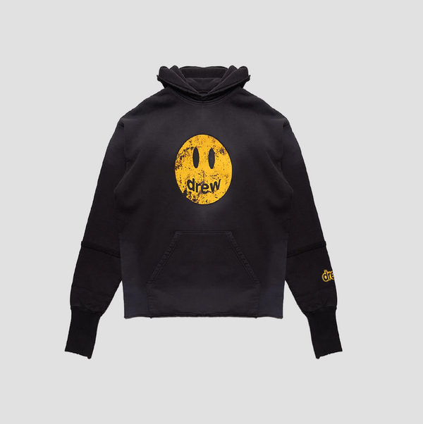 DREW HOUSE DECONSTRUCTED MASCOT FADE BLACK HOODIE
