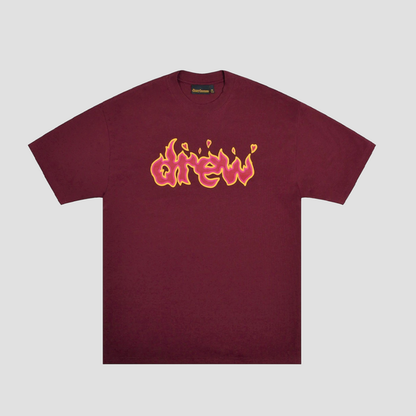 DREW HOUSE LIT DREW BURGUNDY TEE