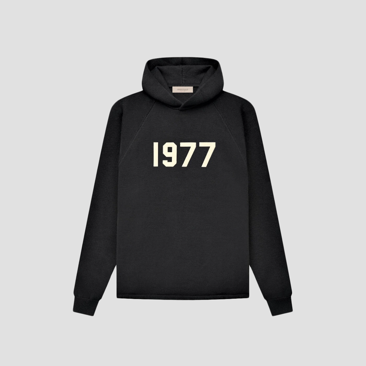 FEAR OF GOD ESSENTIALS 1977 KNIT HOODIE IRON
