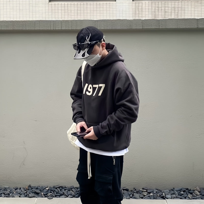 áo FEAR OF GOD ESSENTIALS 1977 KNIT HOODIE IRON Authentic tại BlankRoom