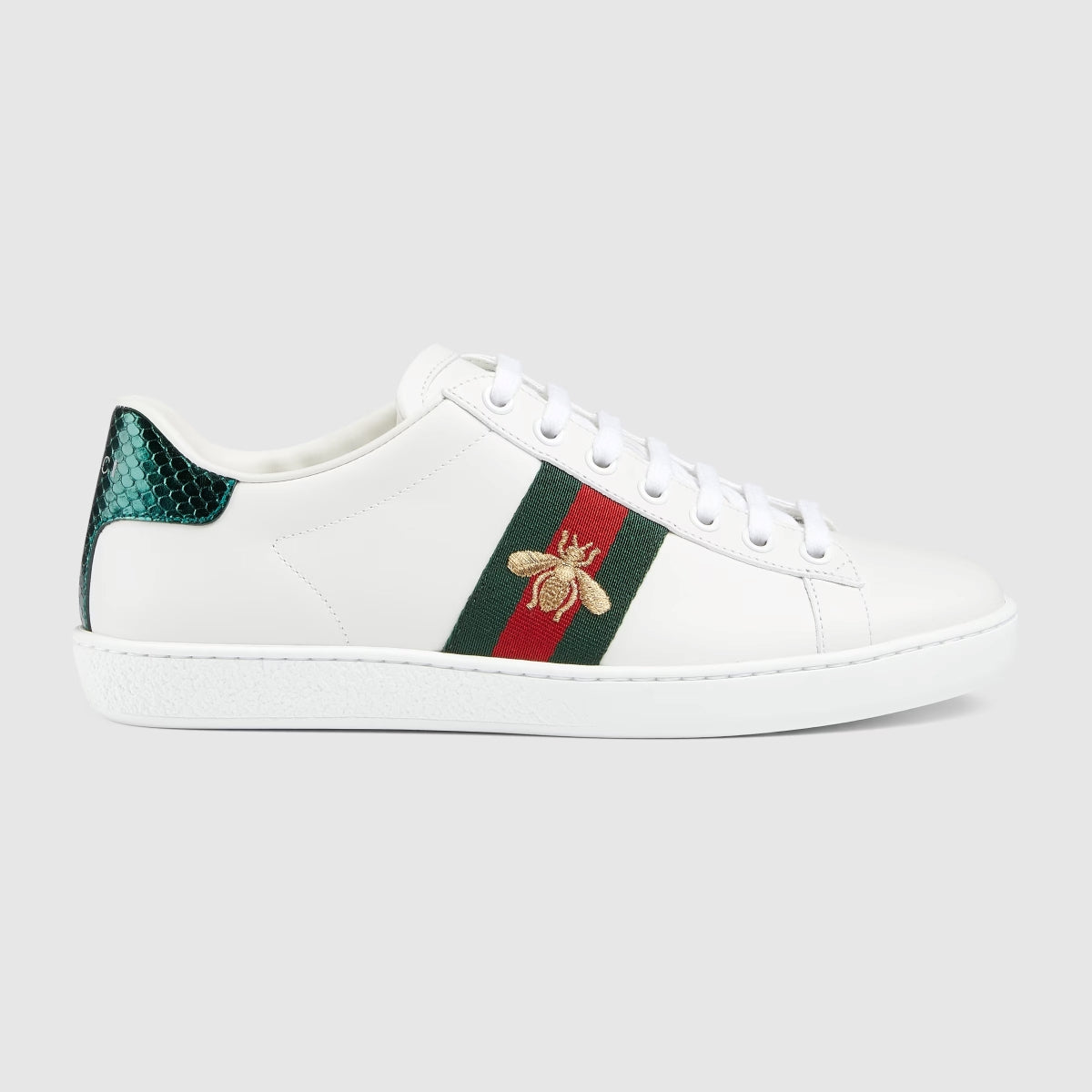 giày GUCCI ACE SNEAKER WITH BEE IN WHITE Women: 431942 02JP0 9064 Men: 429446 02JP0 9064 Authentic BlankRoom Hà Nội, Việt Nam.