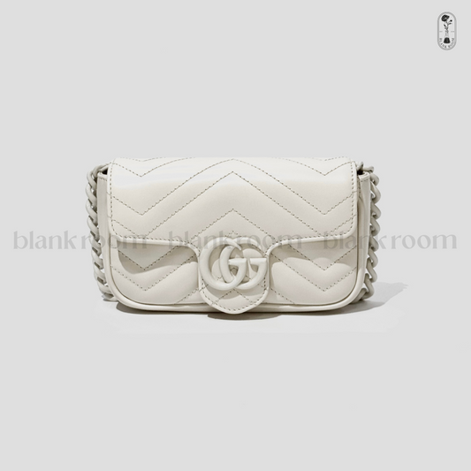 GUCCI MARMONT BELT BAG WHITE 699757 UM8KV 9022
