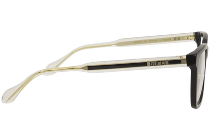 mắt kính GUCCI BLACK GOLD CRYSTAL RECTANGLE EYEGLASSES GG0560O 005 blankroom hà nội việt nam