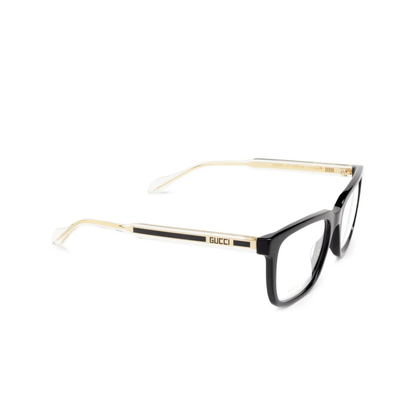 mắt kính GUCCI BLACK GOLD CRYSTAL RECTANGLE EYEGLASSES GG0560O 005 blankroom hà nội việt nam