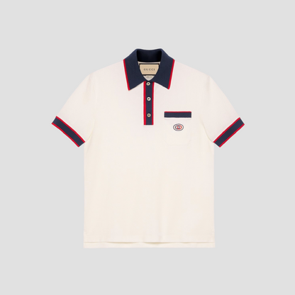 GUCCI COTTON PIQUET POLO WITH INTERLOCKING G WHITE 653380 XJDF8 9222