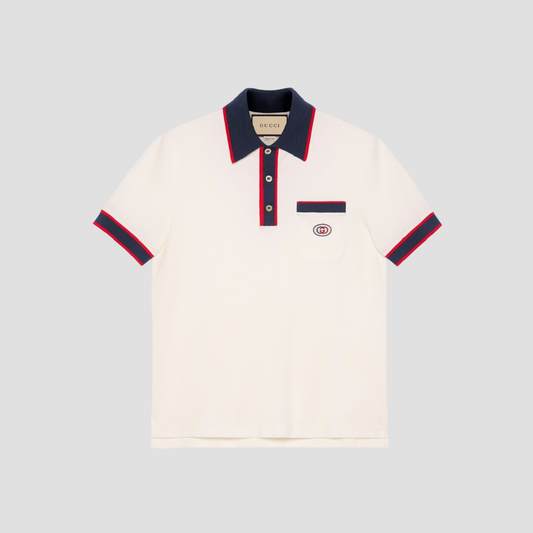 GUCCI COTTON PIQUET POLO WITH INTERLOCKING G WHITE 653380 XJDF8 9222