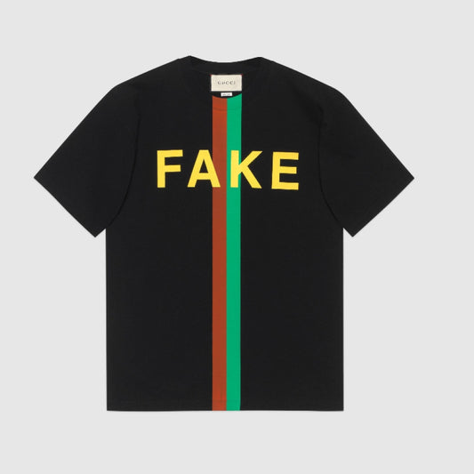 GUCCI FAKE/NOT-PRINT T-SHIRT 616036 XJCXX 1082