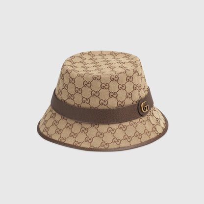 GUCCI GG CANVAS BUCKET HAT IN BEIGE CANVAS 576587 4HG62 2564