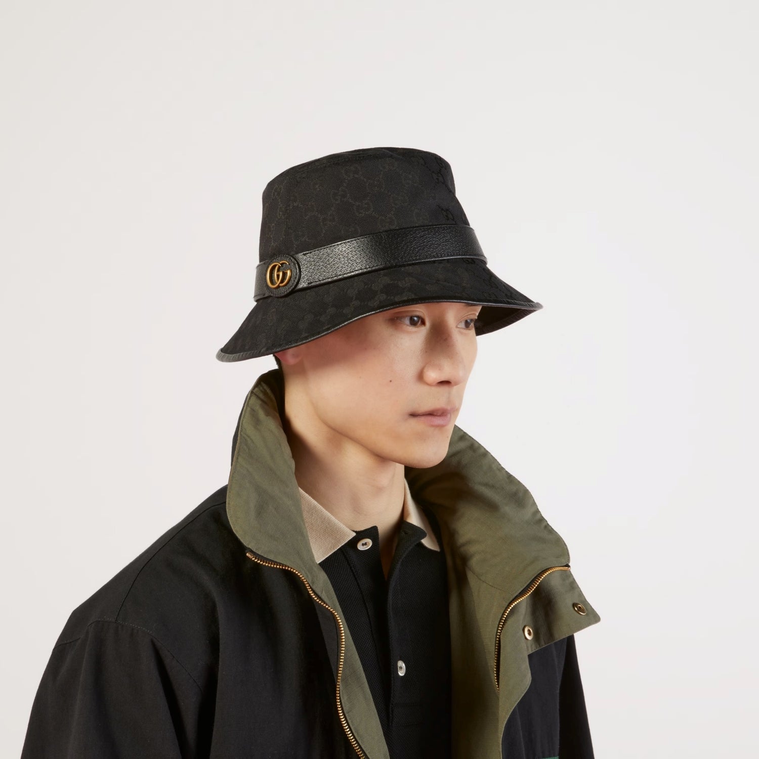 nón GUCCI GG CANVAS BUCKET HAT WITH DOUBLE G IN BLACK 576587 4HG53 1060 blankroom hà nội việt nam