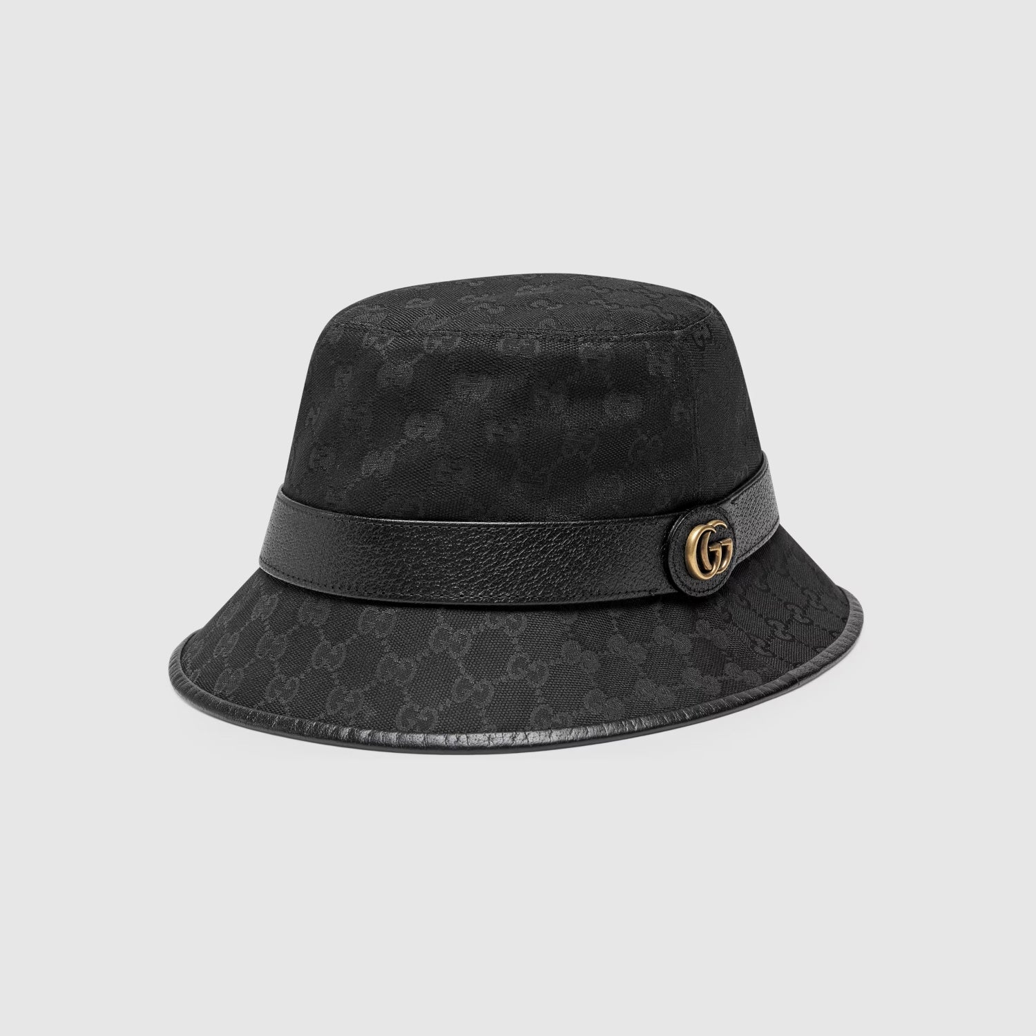 GUCCI GG CANVAS BUCKET HAT WITH DOUBLE G IN BLACK 576587 4HG53 1060