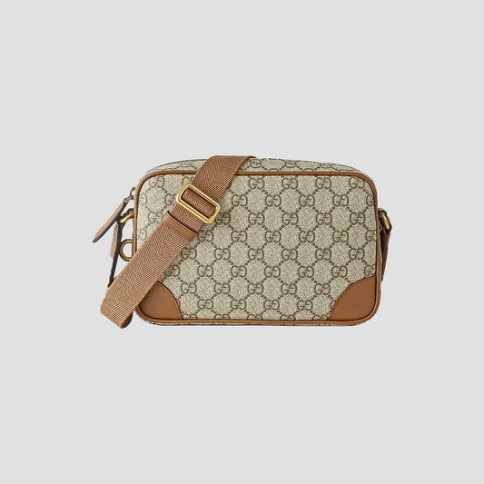 Gucci GG Embossed Super Mini Cognac Beige Shoulder Bag 821216 FAED3 9786
