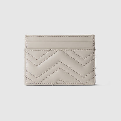 mặt sau GUCCI GG MARMONT CARD CASE LIGHT GREY LEATHER 443127 DTDHT 1712