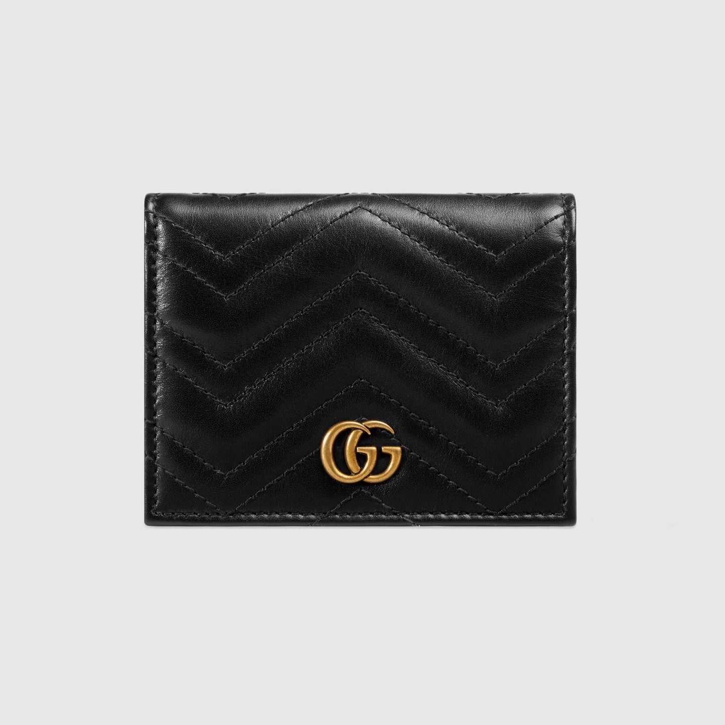 GUCCI GG MARMONT CARD CASE WALLET IN BLACK 466492 DTD1T 1000