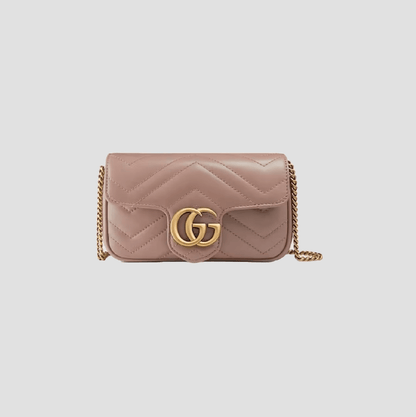 Gucci GG Marmont Matelassé Leather Mini Bag Dusty Pink 476433 DTDCT 5729