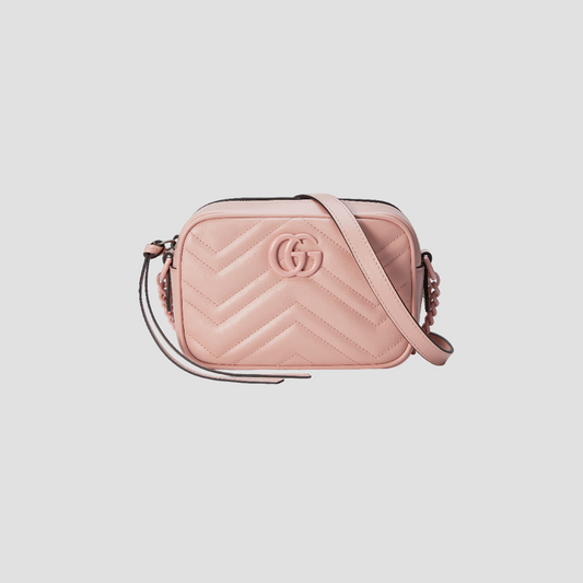 GUCCI GG MARMONT MINI Camera BAG LIGHT PINK LEATHER 634936 DAAAH 5909