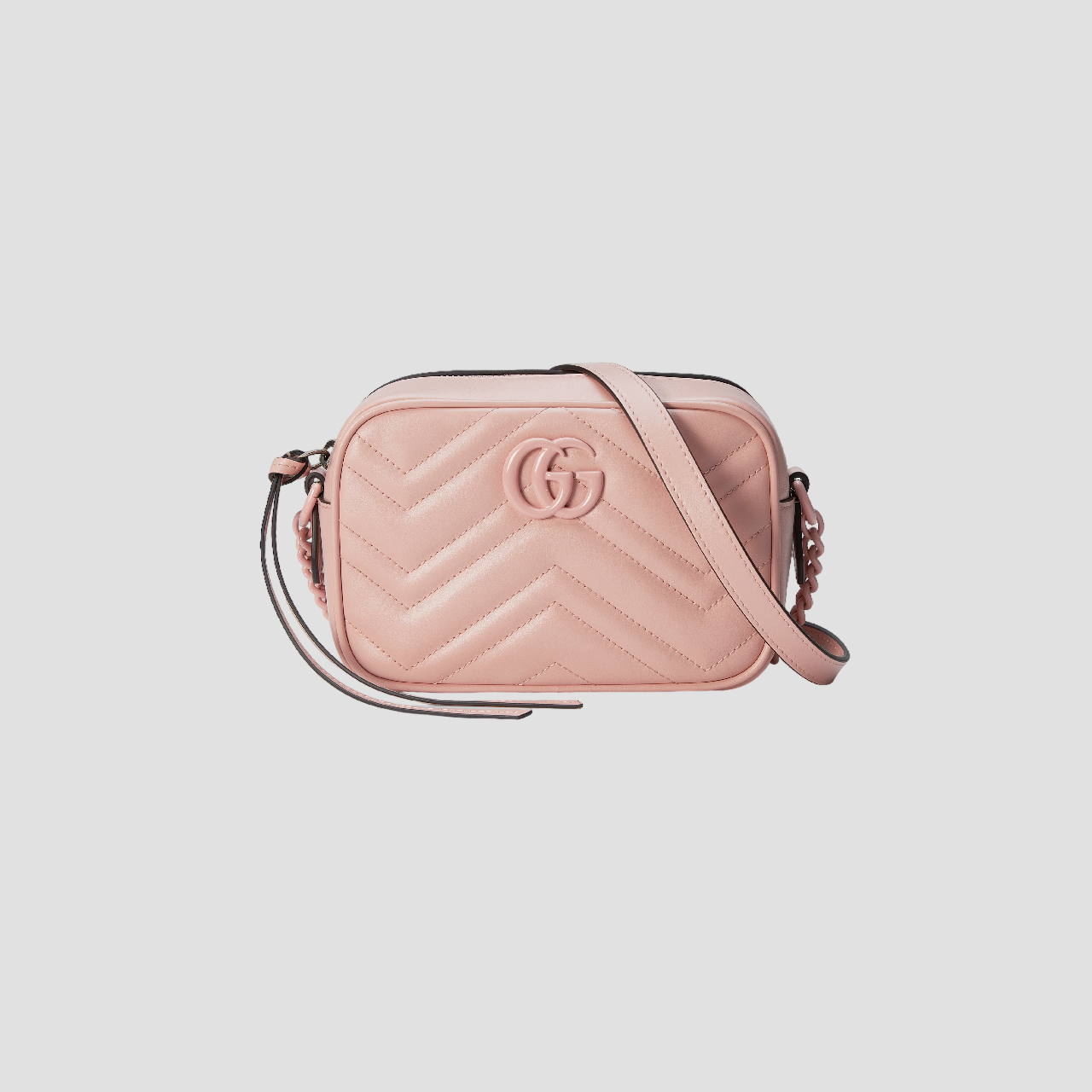 GUCCI GG MARMONT MINI SHOULDER BAG LIGHT PINK LEATHER 634936 DAAAH 5909