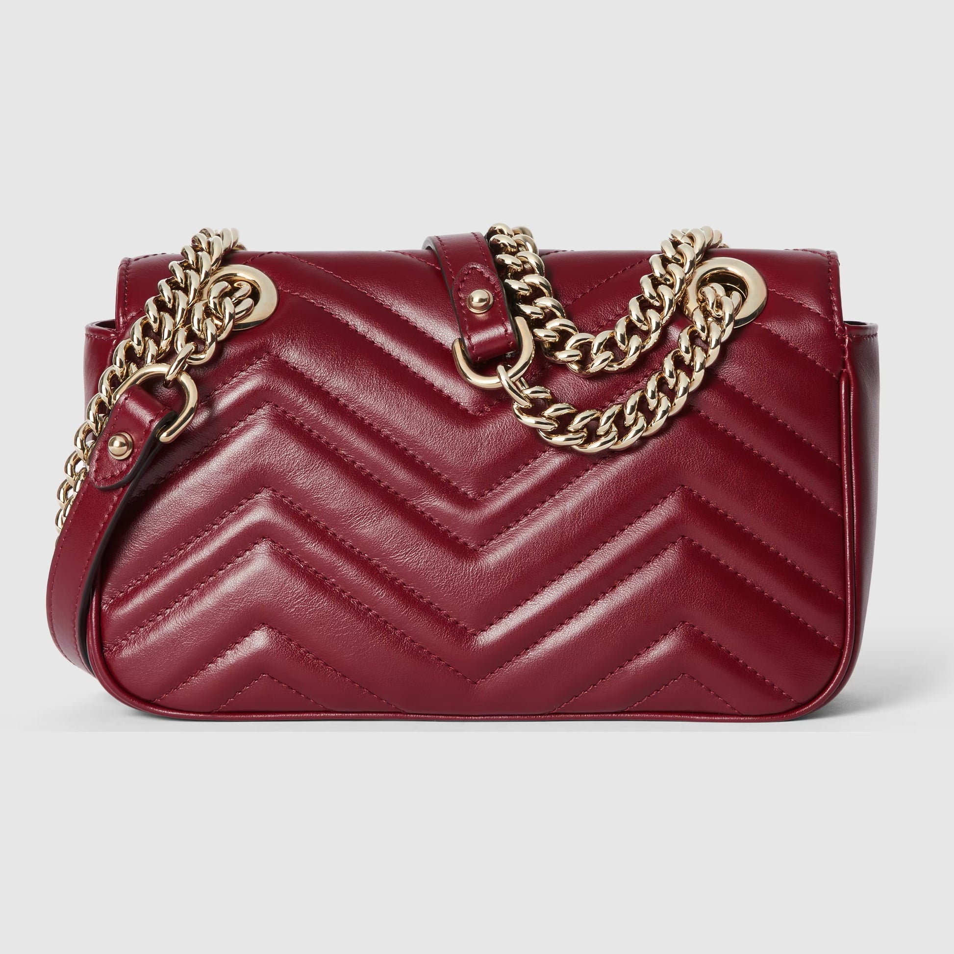 mặt sau túi GUCCI GG MARMONT MINI SHOULDER BAG ROSSO ANCORA 446744 AADPJ 6207