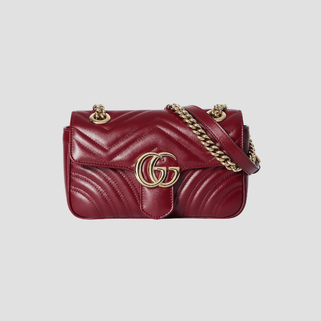 GUCCI GG MARMONT MINI SHOULDER BAG ROSSO ANCORA 446744 AADPJ 6207