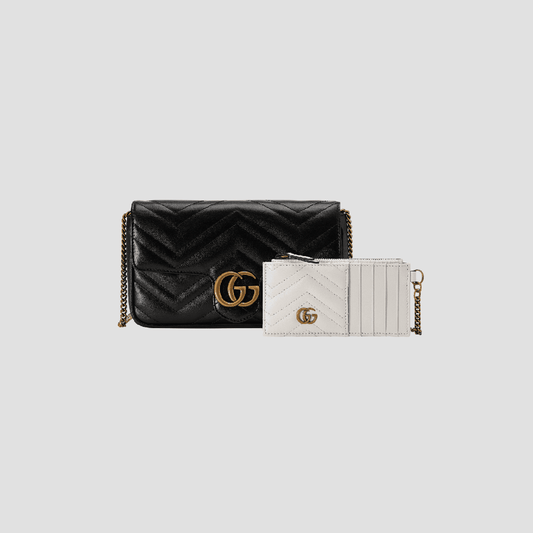 GG MARMONT SUPER SMALL BAG BLACK  751526 AACCE 1061