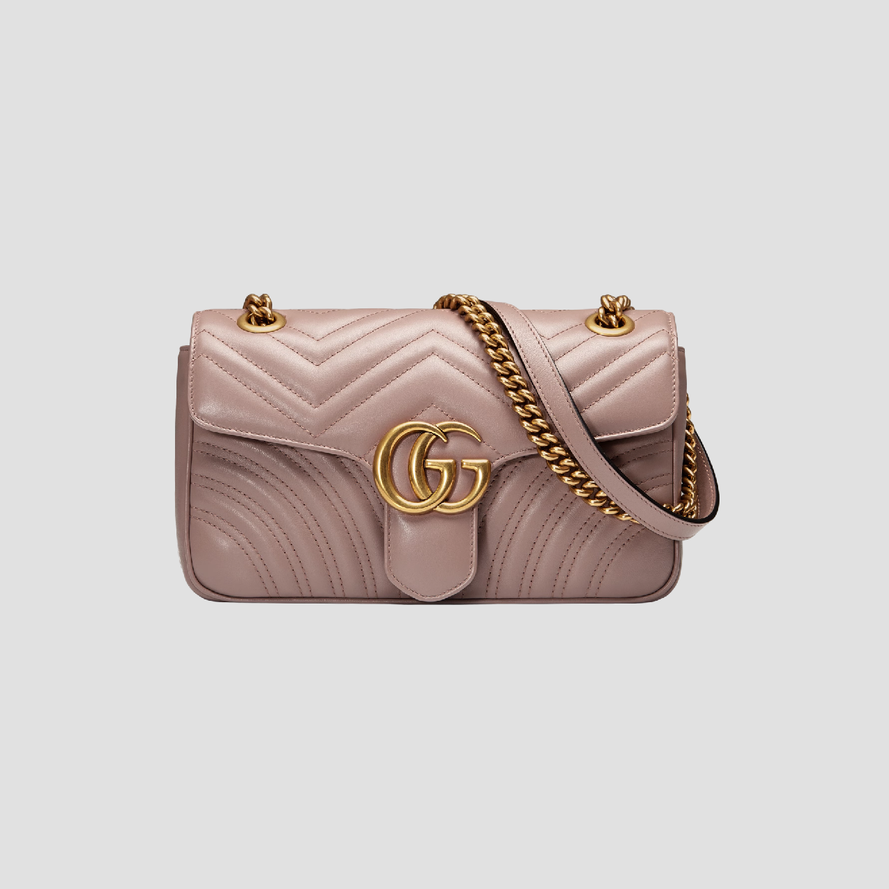 GUCCI GG MARMONT SMALL SHOULDER BAG DUSTY PINK 443497 DTDIT 5729