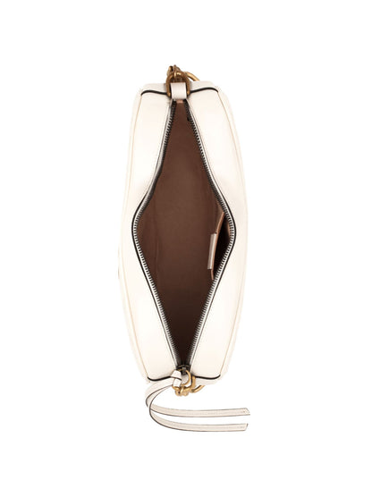 Open lid Gucci GG White Marmont Small Crossbody Bag 447632 DTD1T 9022
